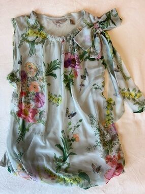 Ted Baker Size 3 Floral Bow-Shoulder Camisole jersey liner fits 6-8